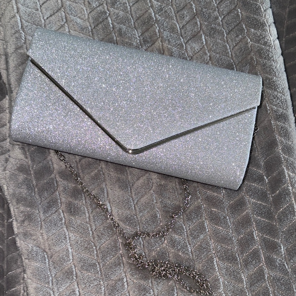 Elegant Silver Clutch Bag